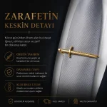 Kılıç Tasarımlı Kravat Klipsi ALTIN