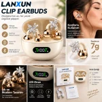 LANXUN Clip Earbuds – Bluetooth 5.3, Ultra Hafif 7g, Klipsli Kablosuz Kulaklık